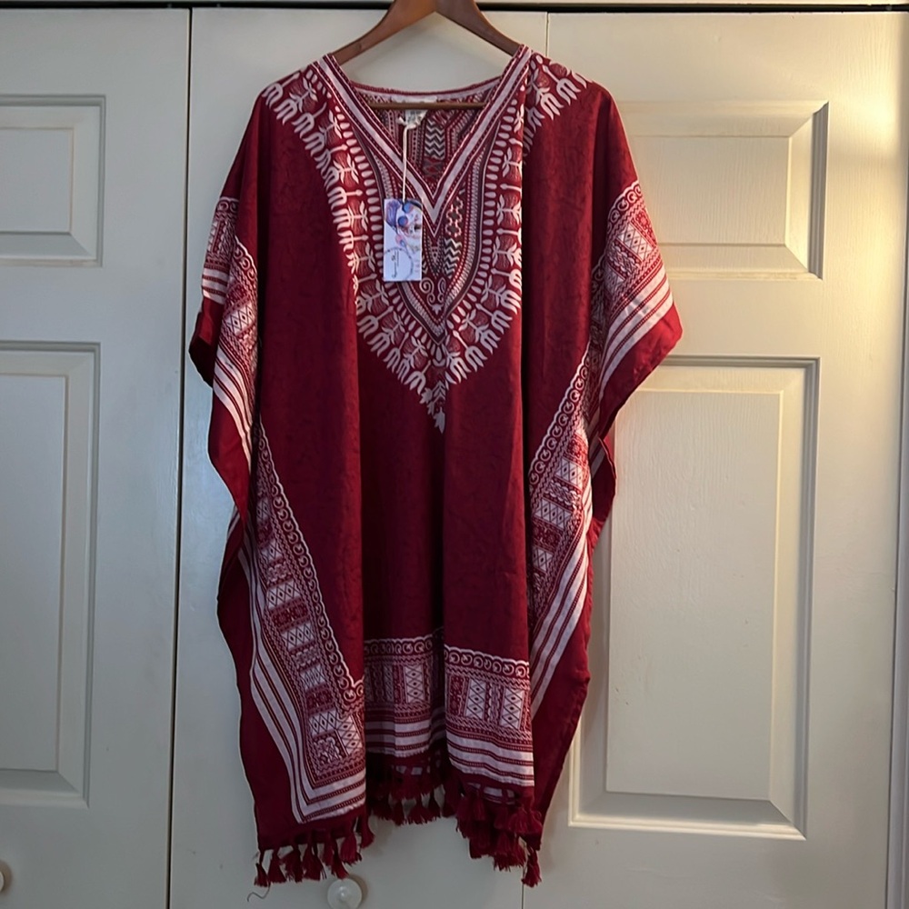 Gypsie Blu lightweight poncho kaftan os